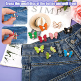9 Pairs Butterfly Pants Button Tightener, Colorful Adjustable Waist Buckle Detachable Pearls Jeans Button Extender In Australia - Darrahopens
