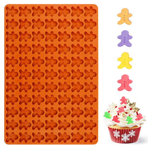 Gingerbread Man Silicone Mold, 77 Cavity Gingerbread Gummy Mold, Silicone Gingerbread Candy Mold,for Chocolate, Cookies