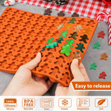Gingerbread Man Silicone Mold, 77 Cavity Gingerbread Gummy Mold, Silicone Gingerbread Candy Mold,for Chocolate, Cookies