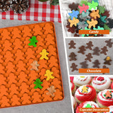 Gingerbread Man Silicone Mold, 77 Cavity Gingerbread Gummy Mold, Silicone Gingerbread Candy Mold,for Chocolate, Cookies