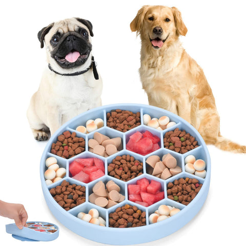 Silicone Slow Feeder Large Breed/Medium Sized Dog/Small Breed - Dog Food Bowls - Dog Dishes for Big Dogs
