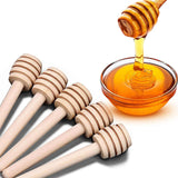 Wooden Honey Dipper Stick Collecting Dispensing Drizzling Jam Portable Wedding Party (8cm, 20) high-quality wood
