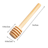 Wooden Honey Dipper Stick Collecting Dispensing Drizzling Jam Portable Wedding Party (8cm, 20) high-quality wood