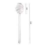 2Pcs 6" Glass Honey Dipper Sticks Stirring Sticks Server Honey Spoon Dipper Stirrer Honey Wand for Honey Pot, Clear
