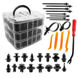 635PCS Auto Fasteners Car Push Retainer Clips Nylon Bumper Fender Rivets, 16 Most Popular Sizes with 10 Cable Ties Fasteners In Australia - Darrahopens