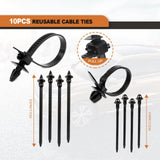 635PCS Auto Fasteners Car Push Retainer Clips Nylon Bumper Fender Rivets, 16 Most Popular Sizes with 10 Cable Ties Fasteners In Australia - Darrahopens