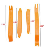 5 Auto Trim Removal Tool Kit Car Panel Door Dashboard Fastener Remover Pry Set Orange FLA11853
