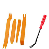 5 Auto Trim Removal Tool Kit Car Panel Door Dashboard Fastener Remover Pry Set Orange FLA11853