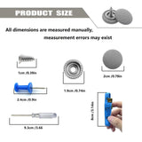 60PCS Car Roof Headliner Repair Kit, Auto Roof Snap Rivets Retainer for Interior Cloth Fixing Repair Buckle (Grey Grid)