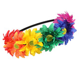 Dazzling Sunflower crown Boho crown Sunflower headband Flower Hair Accessory (Rainbow) Elastic band fits most heads In Australia - Darrahopens
