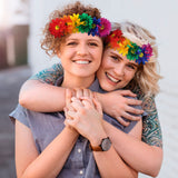 Dazzling Sunflower crown Boho crown Sunflower headband Flower Hair Accessory (Rainbow) Elastic band fits most heads In Australia - Darrahopens