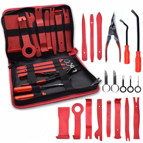 19Pcs Auto Trim Removal Tool Set, Door Panel Fastener Clips Removal Pliers Trim Puller Pry Repair Tool,for Trim Clip Push In Australia - Darrahopens