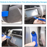 Trim Removal Tool, 12Pcs Auto Panel Removal Tool Car Interior Trim Kit Fastener Rivet Remover Plastic Pry Tool