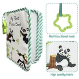 Baby Photo Album Baby Memory Book, Soft Cloth Photo Book First Year Memory Album Shower Gift Holds 4x6 Inch Photos (Panda)