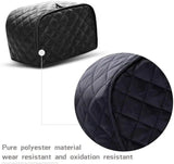 4 Slice Toaster Cover, Kitchen Small Appliance Cover Fingerprint and Greasy Protection,Machine Washable Polyester Toaster (Black)