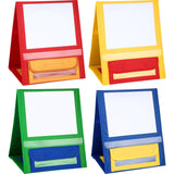 4 Pcs Magnetic Desktop Pocket Chart Stand with Pen Case Foldable Double Sided Small Tabletop Pocket Chart 15 x 12.6 in In Australia - Darrahopens