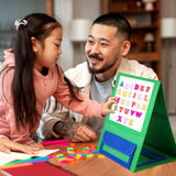 4 Pcs Magnetic Desktop Pocket Chart Stand with Pen Case Foldable Double Sided Small Tabletop Pocket Chart 15 x 12.6 in In Australia - Darrahopens