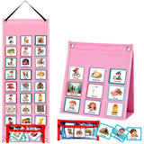 Kids Visual Schedule Calendar Chart, 2 in 1 Autism Learning Materials with 70 Cards Autism Learning Materials Kids Visual