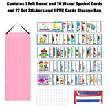 Kids Visual Schedule Calendar Chart, 2 in 1 Autism Learning Materials with 70 Cards Autism Learning Materials Kids Visual