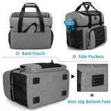 Bowling Bag for 2 Balls, Bowling Tote with Wooden Bowling Cups and Padded Divider for Double Ball and A Pair , Bag Only