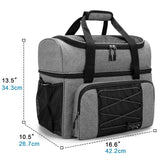 Bowling Bag for 2 Balls, Bowling Tote with Wooden Bowling Cups and Padded Divider for Double Ball and A Pair , Bag Only