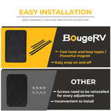 BougeRV RV Door Shade Cover, Foldable RV Sun Shade Windshield Blackout Shower Curtains Coverage RV Accessories Fits(25" X 16")