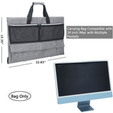 Travel Carrying Case for 24'' Desktop Computer, Protective Storage ，with Carry Handle for 24 inch Screen and Accessories (Grey)