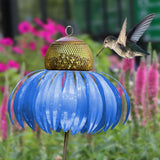 Bird Feeder, Bird Feeder Coneflower Tray,Coneflower Standing Bird Feeder Wild Bird Feeder,Art Metal Standing Flower Bird Feeder