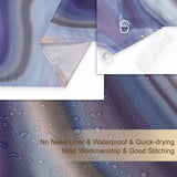 RosieLily Purple Shower Curtain,Blue Shower Curtains for Bathroom, Abstract Shower Curtain Set with 12 Hooks, 72Wx72H