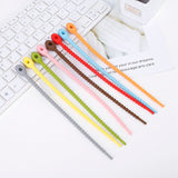 16 PCS Silicone Twist Ties,Color Silicone Cable Tie,Reusable Rubber Cable Tie,Multi-Purpose Elastic Wire Tie,Wire Organizer
