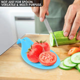 Silicone Spoon Rest for Kitchen Counter - 4Pcs Silicone Spoon Rest for Stove Top Cooking Spatula Rest for Counter Kitchen