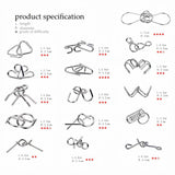 Metal Wire Puzzle Set of 24 with Pouch,Brain Teaser IQ Test Disentanglemen Iron Link Unlock Interlock Game Chinese Ring Magic