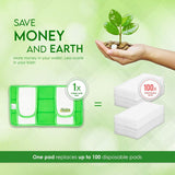 2 Pack Rounded Corners Mop Pads Compatible with Wet Jet Mops,Mop Pads for Wet & Dry Use Mop Pad Refills