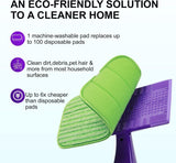 2 Pack Rounded Corners Mop Pads Compatible with Wet Jet Mops,Mop Pads for Wet & Dry Use Mop Pad Refills