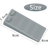 Door Stop Rubber Wedge Door Stopper Flexible and Non Scratching Door Holder - Smart Stackable Slip-Resistant Design (Gray)