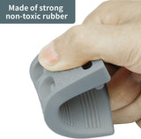 Door Stop Rubber Wedge Door Stopper Flexible and Non Scratching Door Holder - Smart Stackable Slip-Resistant Design (Gray)
