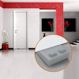 Door Stop Rubber Wedge Door Stopper Flexible and Non Scratching Door Holder - Smart Stackable Slip-Resistant Design (Gray)