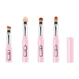 3 Pcs Makeup Brushes Retractable Travel Portable Eyeshadow Sponge Eyeshadow Eyebrow Brush Combination Design In Australia - Darrahopens