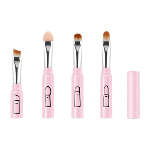 3 Pcs Makeup Brushes Retractable Travel Portable Eyeshadow Sponge Eyeshadow Eyebrow Brush Combination Design In Australia - Darrahopens