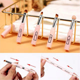 3 Pcs Makeup Brushes Retractable Travel Portable Eyeshadow Sponge Eyeshadow Eyebrow Brush Combination Design