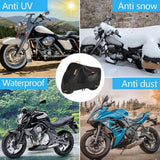 Heavy Duty Small Motorcycle Cover, All Season Durable Waterproof Outdoor Protection Scooter Cover with Lock-Holes Storage