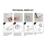 Door Stop, Clear Door Stoppers Door Stoppers for Bottom of Door On Tile for Home Office School Door Silencer 4pack
