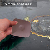 Pan Scrapers Dish Scraper Tool Set, 4Pack Food Scraper Polycarbonate Plastic Pan Pot Scraper, Cast Iron Cleaner Scraper Iron