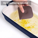 Pan Scrapers Dish Scraper Tool Set, 4Pack Food Scraper Polycarbonate Plastic Pan Pot Scraper, Cast Iron Cleaner Scraper Iron