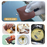 Pan Scrapers Dish Scraper Tool Set, 4Pack Food Scraper Polycarbonate Plastic Pan Pot Scraper, Cast Iron Cleaner Scraper Iron