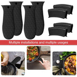8 Pack Cast Iron Handle Cover, Silicone Hot Handle Holder, Assist Handle Holder, Non-Slip Pot Holder Sleeve, Pot Handle Covers