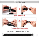 Women Invisible Belt, Comfortable Adjustable Stretch No Show Belt with Flat Buckle Elastic buckle waistband