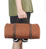 Bar Bartender Carrying Bag Creative Bartender Canvas Toolkit Pack Tools Cocktail Shaker Set Storage Bag Only Brown