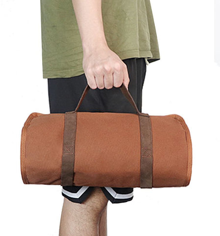Bar Bartender Carrying Bag Creative Bartender Canvas Toolkit Pack Tools Cocktail Shaker Set Storage Bag Only Brown