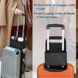 Luggage Travel Cup Holder,Universal Suitcase Cup Holder, Free Hands Suitcase Drinks Beverage Holder, Luggage Cup